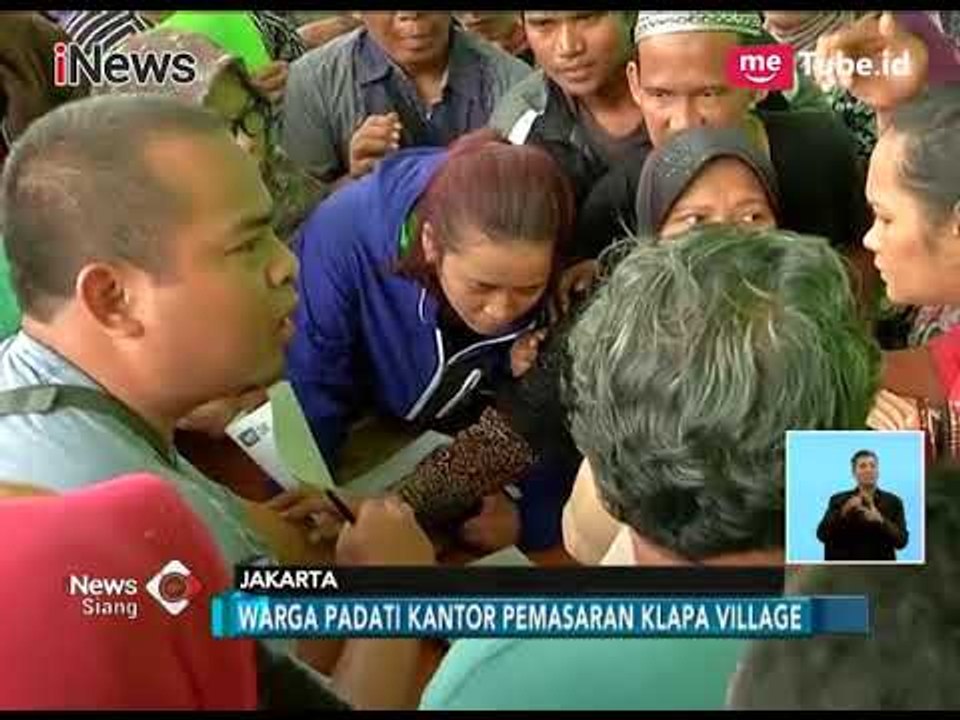 Warga Mulai Memadati Kantor Pemasaran Klapa Village - iNews Siang 21/01