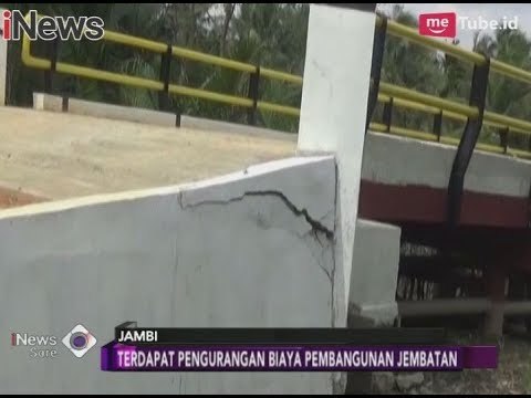 Pekerjaan Asal-asalan, Jembatan Parit di Jambi yang Belum Digunakan Sudah Rusak - iNews Sore 04/02