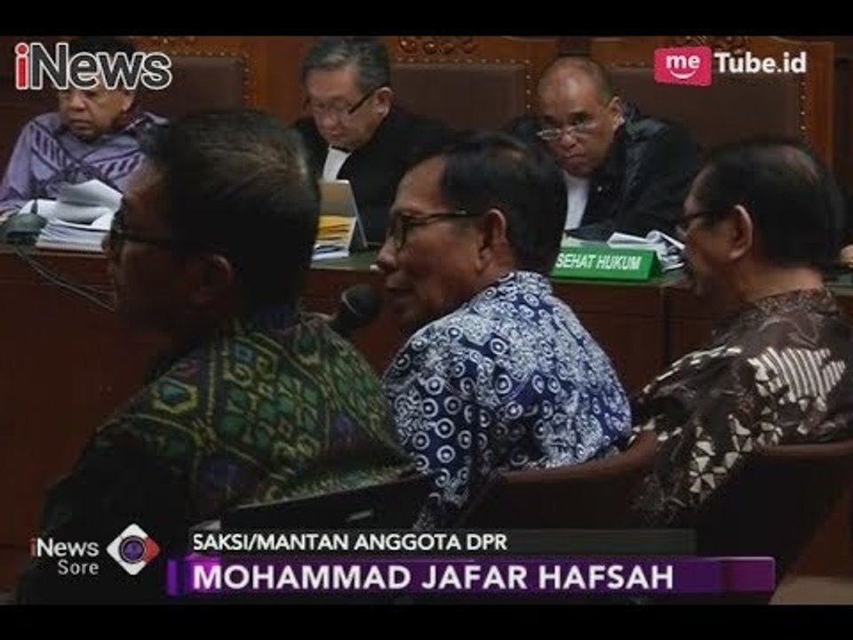 Dalam Sidang Setnov, Mantan Anggota DPR Jafar Hafsah Akui Terima Korupsi e-KTP - iNews Sore 12/02