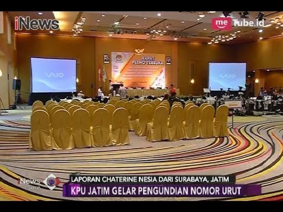 KPU Jatim Gelar Pengambilan Nomor Antrian Nomor Urut untuk Cagub-cawagub - iNews Sore 13/02