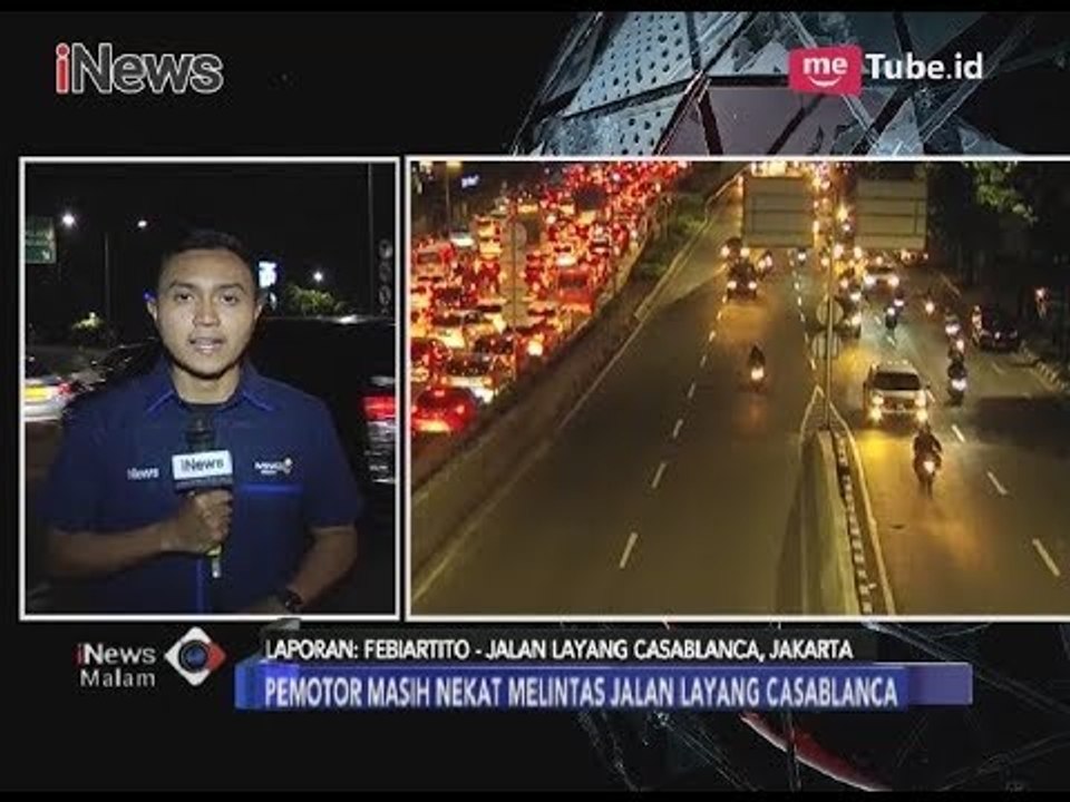 Jelas Dilarang, Pemotor Masih Nekat Lintasi Jalan Layang Casablanca - iNews Malam 05/03