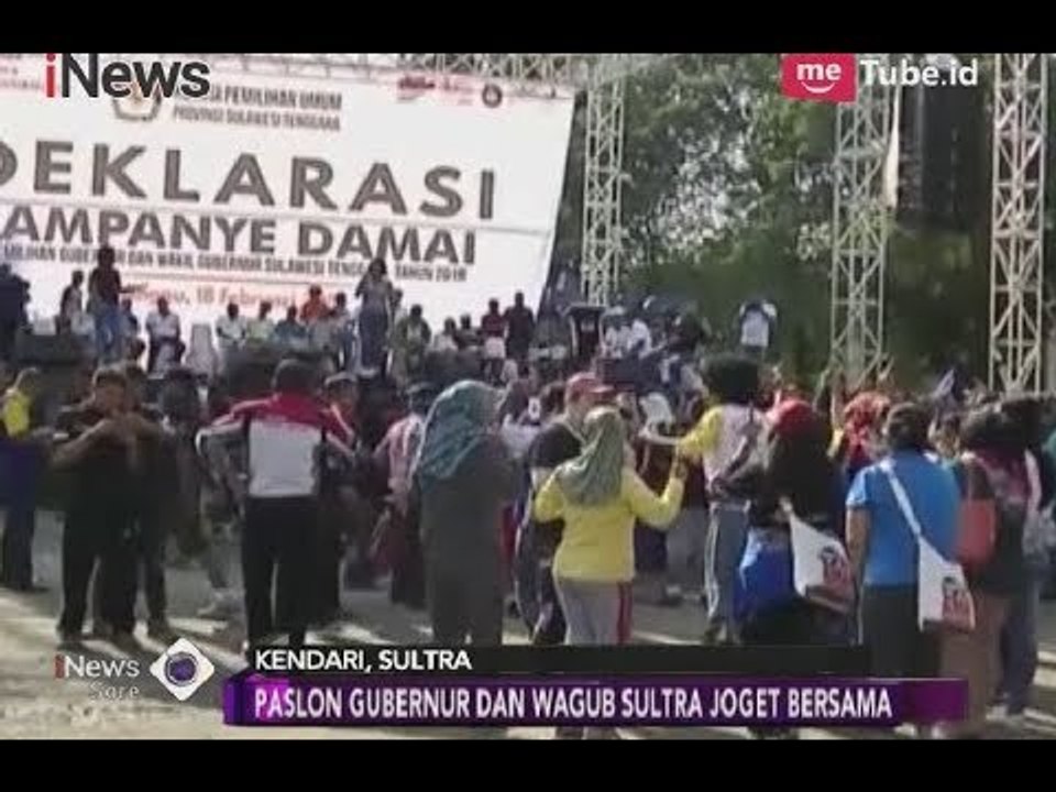 Deklarasi Kampanye Damai di Sultra Diwarnai Joget Bersama Paslon Cagub & Cawagub - iNews Sore 18/02