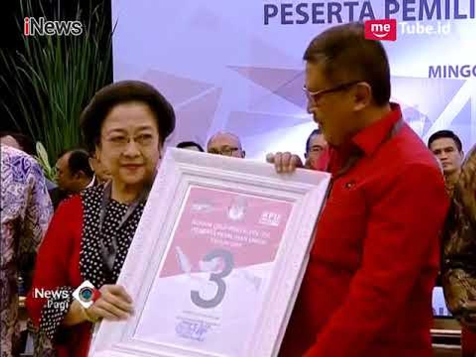 Dari Megawati Hingga Cak Imin Tersenyum Saat Pengundian Nomor Urut Parpol - iNews Pagi 19/02