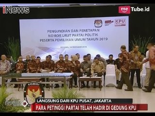 Pembukaan Acara Pengundian Nomor Pemilu 2019 di Gedung KPU - Breaking News 18/02