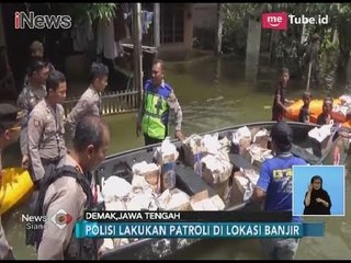 Belasan Polisi Patroli di Lokasi Banjir Sambil Bagikan Sembako kepada Warga - iNews Siang 20/02