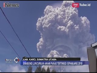 Dahsyat!! Erupsi Sinabung Luncurkan Awan Panas Tertinggi Selama Tahun 2018 - iNews Malam 19/02