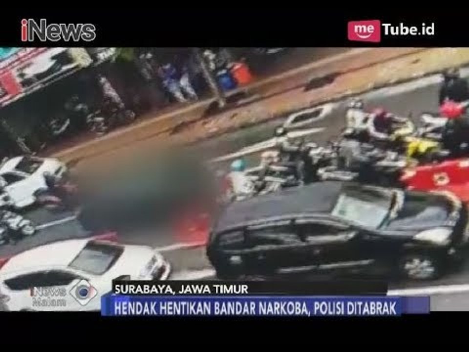 Rekaman CCTV Detik-detik Buronan Bandar Narkoba Tabrak Polisi - iNews Malam 19/02