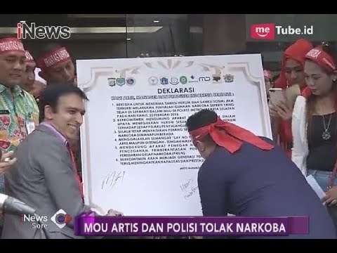 Artis & Manajer Lakukan Tanda Tangan Deklarasi MoU Berantas Narkoba - iNews Sore 22/02