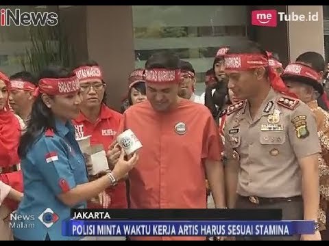 Tanda Tangan Anti Narkoba, Polisi Juga Minta Artis Atur Jam Kerja Sesuai Stamina - iNews Malam 22/02