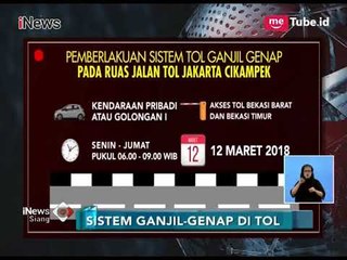 Berikut Skema Ganjil Genap di Tol Cikampek  - iNews Siang 27/02