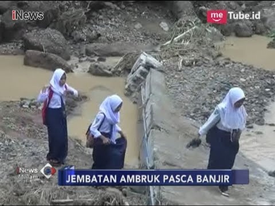 Pelajar Lewati Jembatan Penghubung Dua Desa di Bandung Barat yang Roboh - iNews Malam 27/02