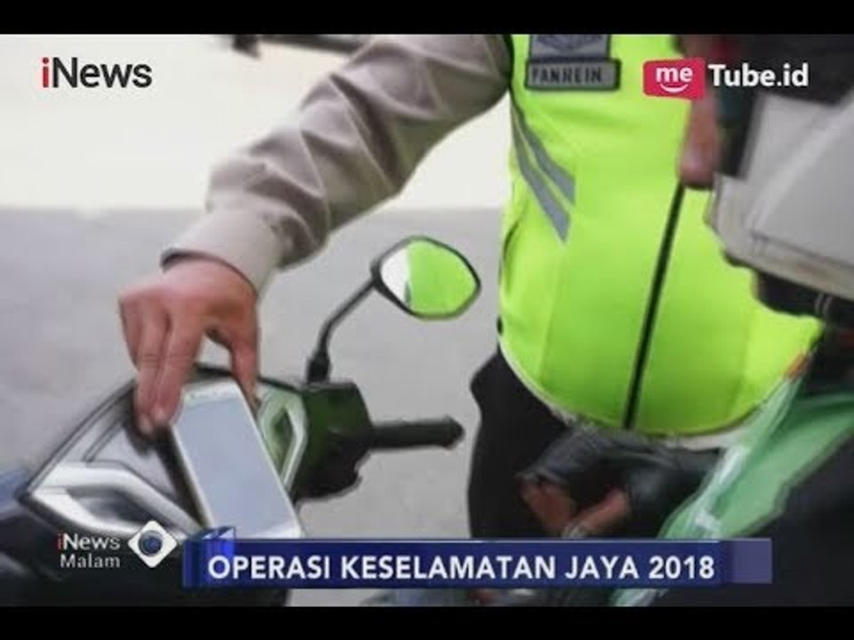 Operasi Keselamatan Jaya 2018 Tilang Pemotor Menggunakan Handphone - iNews Malam 07/03