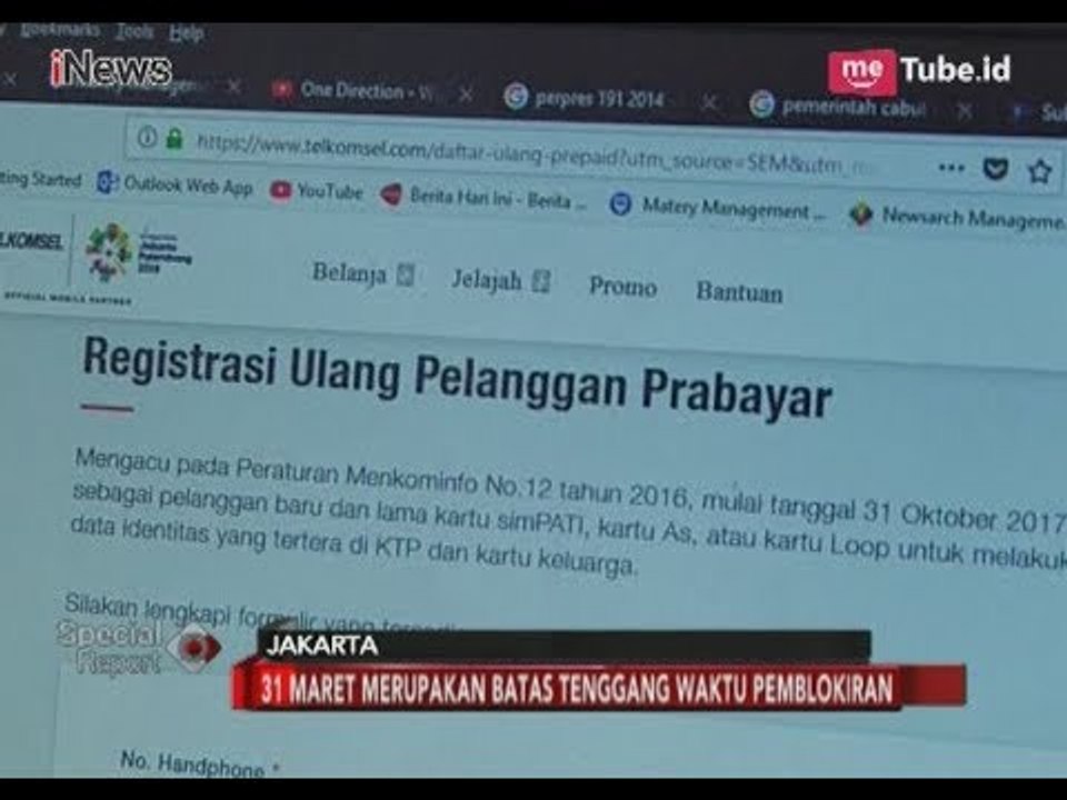 Masih Ada Masa Tenggang 30 Hari Lagi Untuk Registrasi SimCard - Special Report 07/03