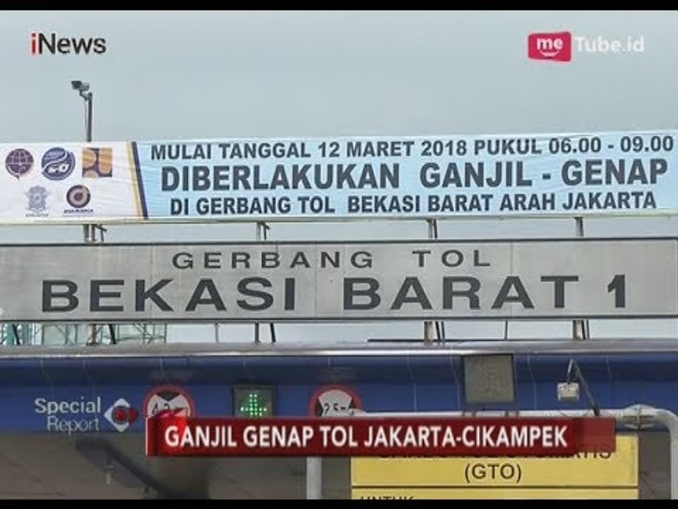 Ganjil Genap Mulai Berlaku 12 Maret 2018 di GT Bekasi - Special Report 09/03