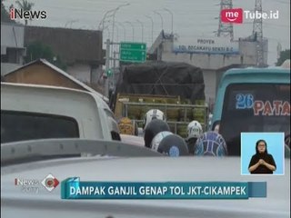 Hari Pertama Ganjil Genap, Jalan Kalimalang Macet - iNews Siang 12/03