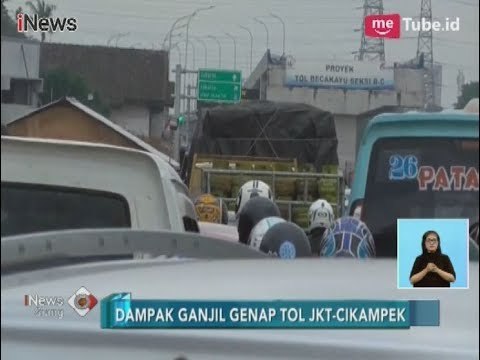 Hari Pertama Ganjil Genap, Jalan Kalimalang Macet - iNews Siang 12/03