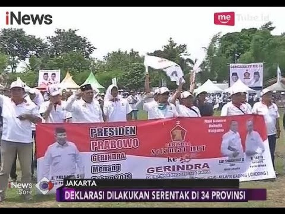 Gelar Deklarasi di 34 Provinsi, Gerindra Optimis Prabowo Menang Pilpres 2019 - iNews Sore 11/03