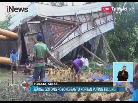 Pasca Diterjang Puting Beliung, Warga Gotong Royong Bongkar Lumbung Khas Toraja - iNews Siang 18/03