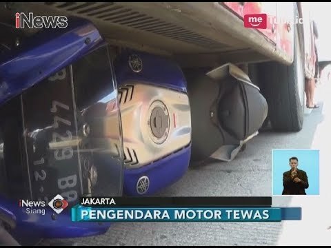 Akibat Melaju Kencang, Pemotor Tabrak Bus TransJakarta Hingga Tewas Terjepit - iNews Siang 18/03