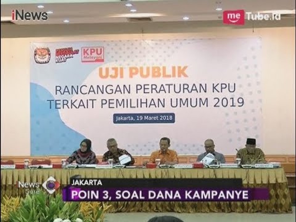 KPU Uji Publik Empat Peraturan Pemilu 2019 - iNews Sore 19/03