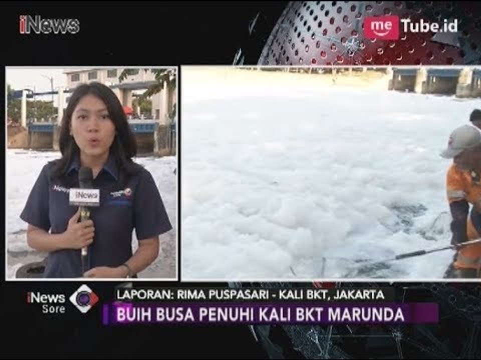 Lautan 'Salju' di Kali BKT Marunda dari Limbah Rumah Tangga - iNews Sore 23/03