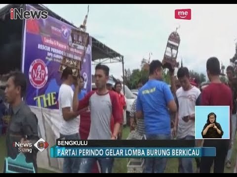 Partai Perindo Gelar Lomba Burung Berkicau di Bengkulu, Ratusan Peserta Antusias - iNews Siang 27/03
