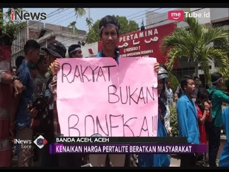 Puluhan Mahasiswa di Aceh Demo Tolak Kenaikan Harga Pertalite - iNews Sore 28/03