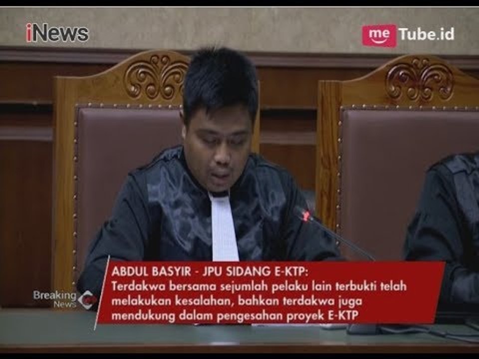 Penjelasan JPU Kesalahan Setnov yang Mendukung Pengesahan E-KTP - Breaking News 29/03