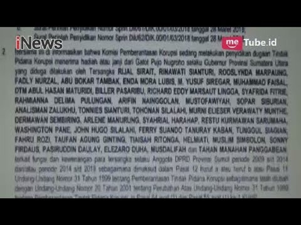 Ini Daftar Nama 38 Anggota DPRD Sumut yang Ditetapkan sebagai Tersangka oleh KPK - iNews Sore 31/03