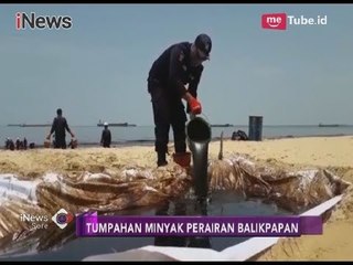 Tumpahan Minyak di Perairan Balikpapan Dibersihkan Petugas Secara Manual - iNews Sore 02/04