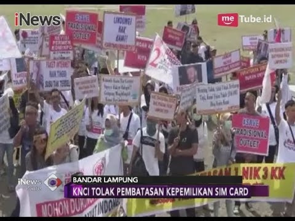 KNCI Lampung Gelar Unjuk Rasa Tolak Pembatasan Kepemilikan Sim Card - iNews Sore 03/04