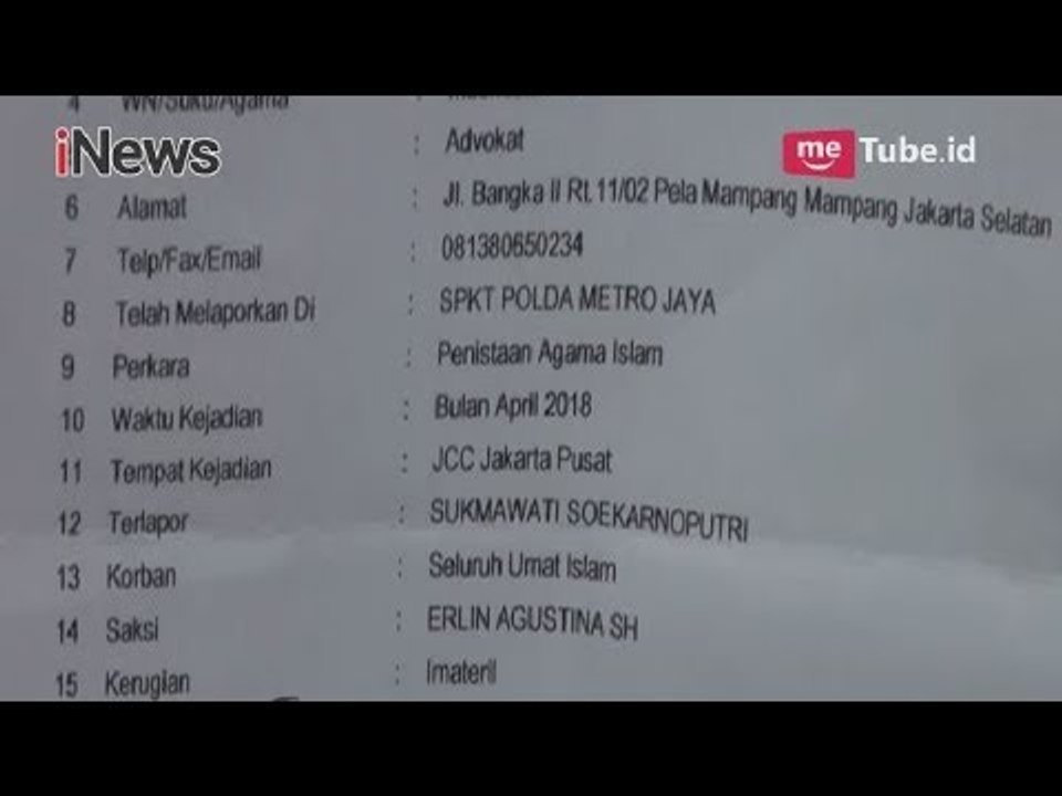 Dugaan Penistaan Agama, Sukmawati Soekarnoputri Dilaporkan ke Polisi - iNews Malam 03/04