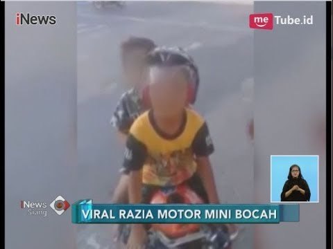 Lucu!! Kendarai Motor Mini di Jalan, Dua Bocah Nangis Ditilang Polisi - iNews Siang 06/04