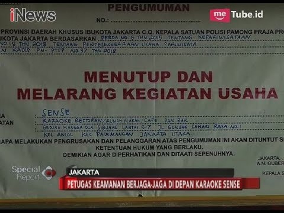 Petugas Menjaga Ketat Karaoke Sense Pasca Dilakukan Penutupan Pemprov DKI - Special Report 20/04