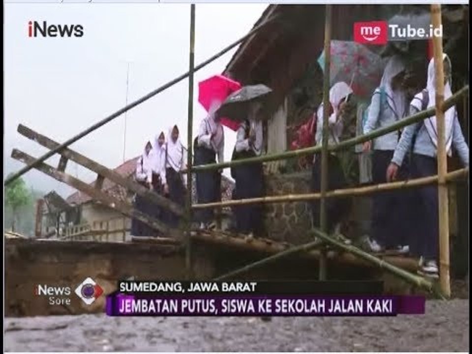 Ikuti UNBK, Siswa SMPN 2 Ganeas Sumedang Lewati Jembatan Darurat - iNews Sore 23/04