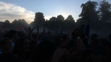Caen. La fête après le but français !
