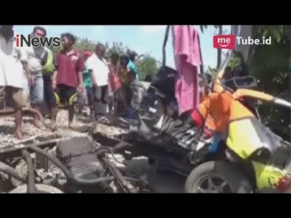 Kecelakaan Maut Mobil Pickup vs Kereta Api di Sragen, Pasutri Tewas di TKP - iNews Pagi 08/05