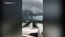 Una tormenta casi atrapa a una familia mientras navegaban
