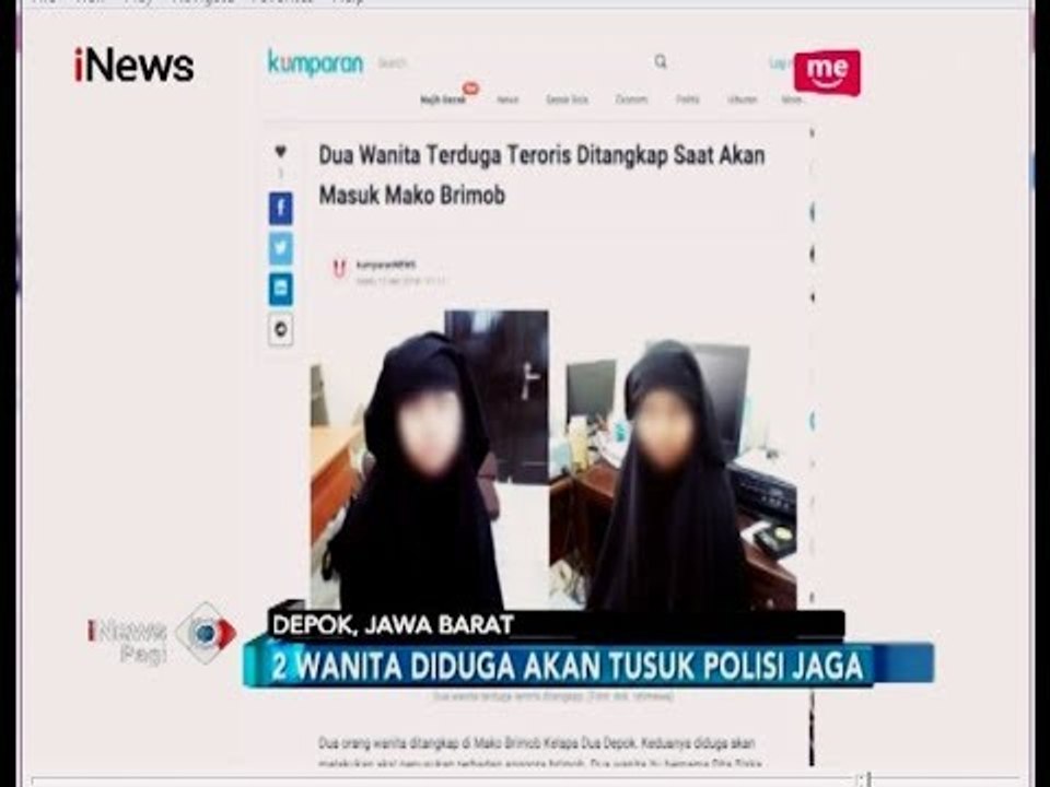 Berencana Tusuk Brimob Dengan Gunting, Dua Gadis Bercadar Ditangkap - iNews Pagi 13/05