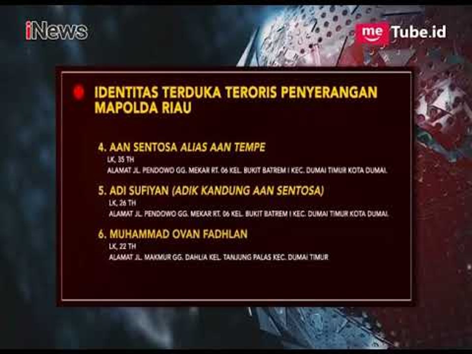 Berikut Identitas Terduga Teroris Penyerangan Mapolda Riau - Breaking iNews 16/05