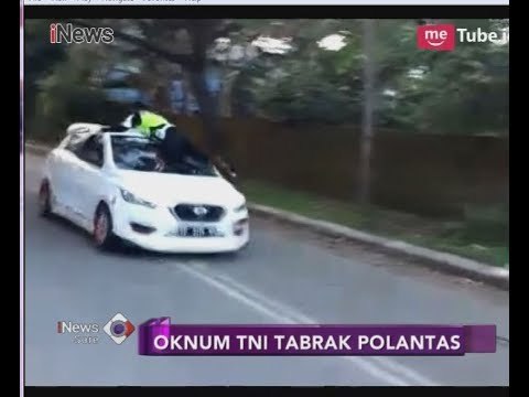 VIRAL!! Oknum TNI Tabrak Polantas Hingga ke Atap Mobil saat Ditilang - iNews Sore 21/05
