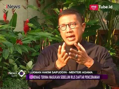 Menag Jelaskan Rekomendasi 200 Nama Mubalig - iNews Sore 20/05