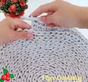 Crochet. an Interesting Knitted Pattern That Is Suitable for Knitting a Round Bag, Rug, Stand