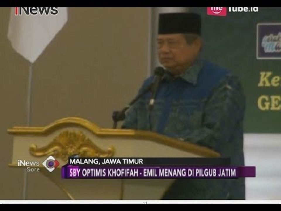 SBY Beri Dukungan dan Optimis Pasangan Khofifah-Emil Dardak Menang Pilkada Jatim - iNews Sore 20/06