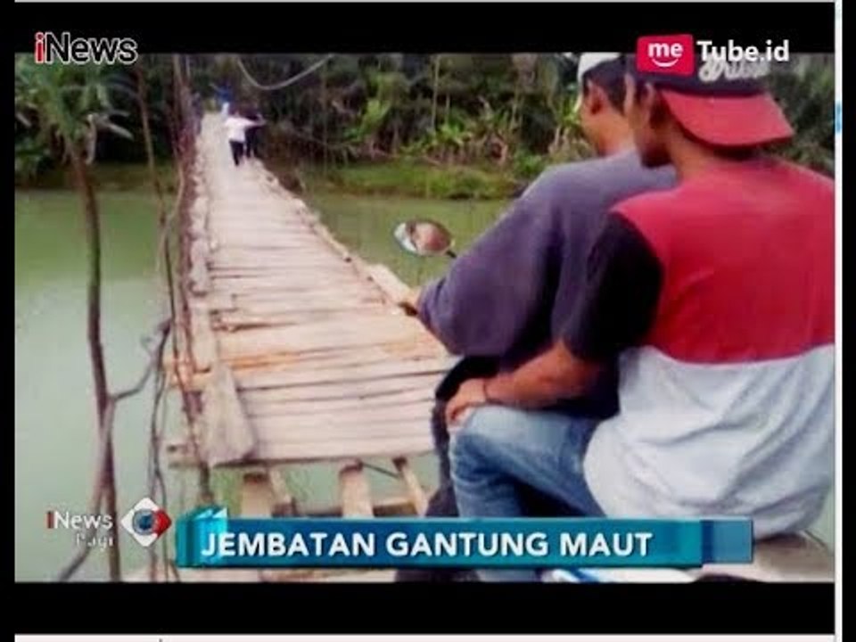 Rusak Parah, Jembatan Gantung Cikuya Ditopang Tali Plastik - iNews Pagi 20/06