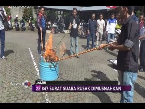 Jelang Pemilihan Walikota Jambi, KPUD Musnahkan 22.847 Surat Suara yang Rusak - iNews Sore 24/06