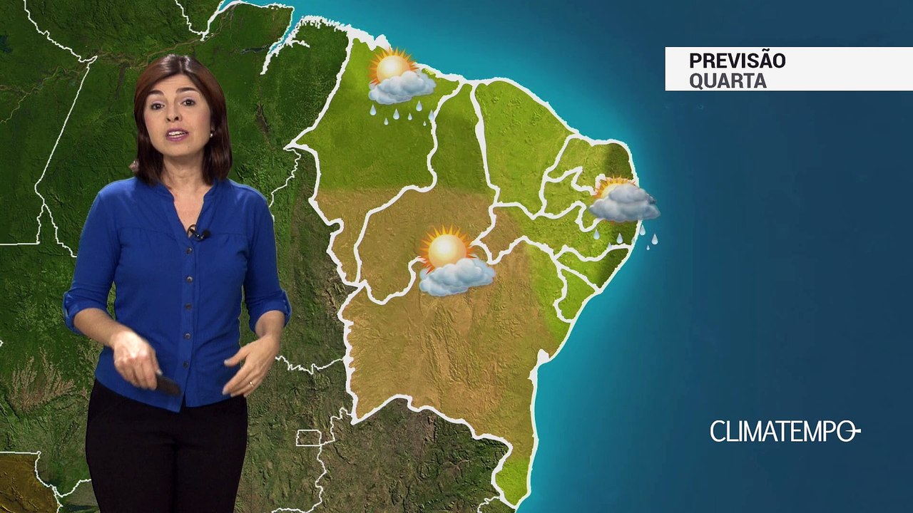 Previsão Nordeste – Costa leste instável