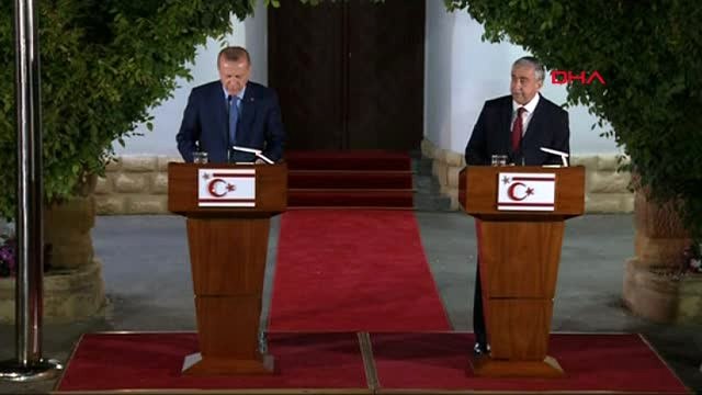Cumhurbaşkanı Erdoğan ve KKTC Cumhurbaşkanı Akıncı Ortak Basın Toplantısı Düzenledi
