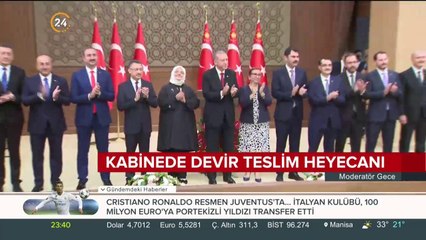 Kabinede devir teslim heyecanı yaşandı