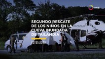 Rescatan a 4 niños más de la cueva inundada en Tailandia